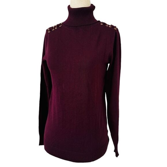 Colour Eighteen Viscose Blend Turtleneck Sweaters womens Size Small S Jewel Tone - Picture 2 of 12